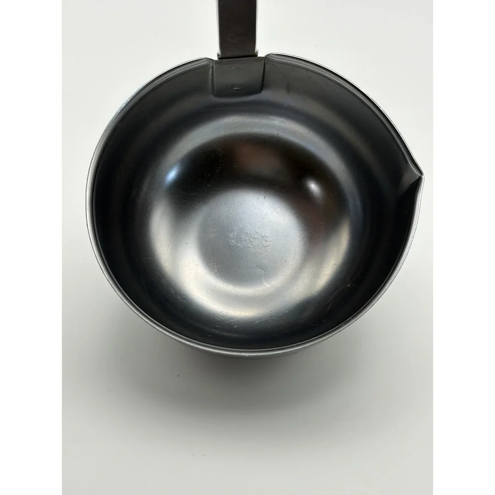 Chrome Foley Ladle VTG Kitchen Tool Utensil Black Handle